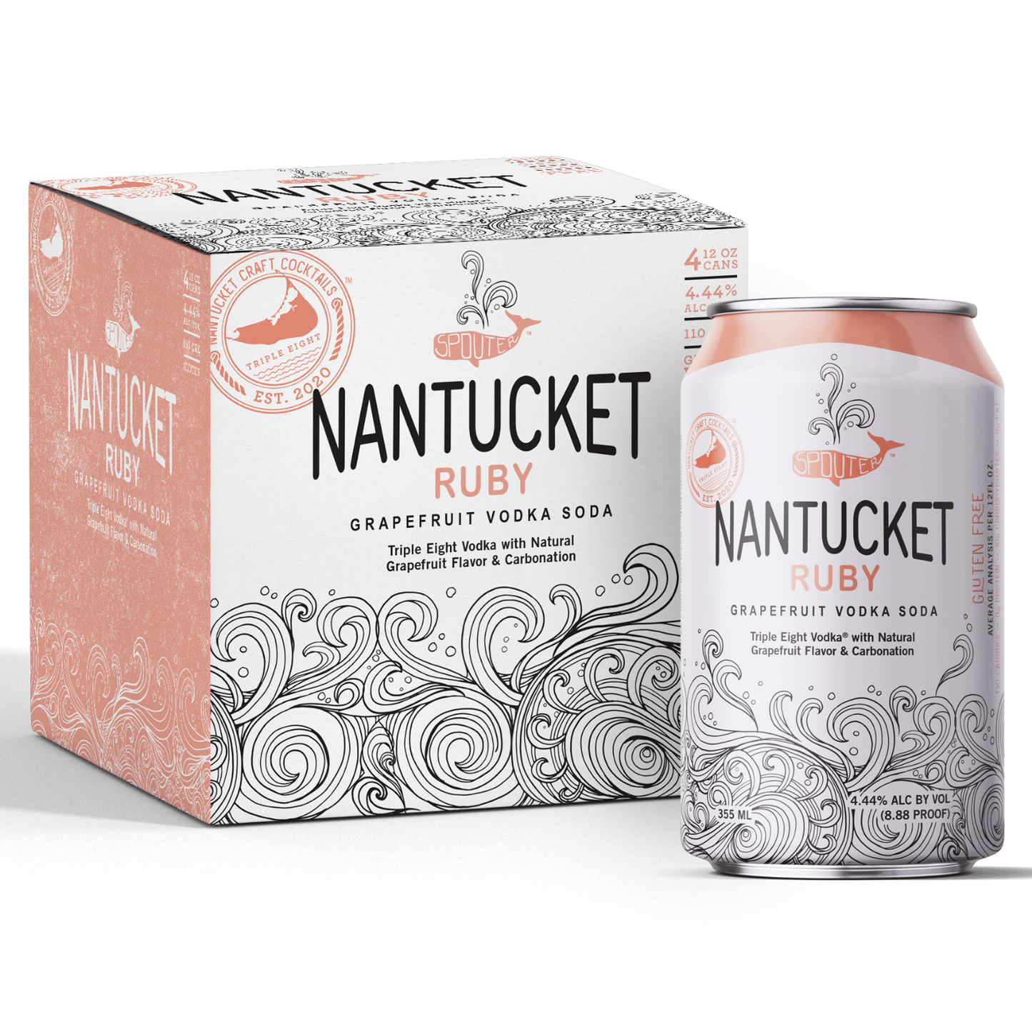 Nantucket Ruby - Grapefruit Vodka Soda - 4pack Can