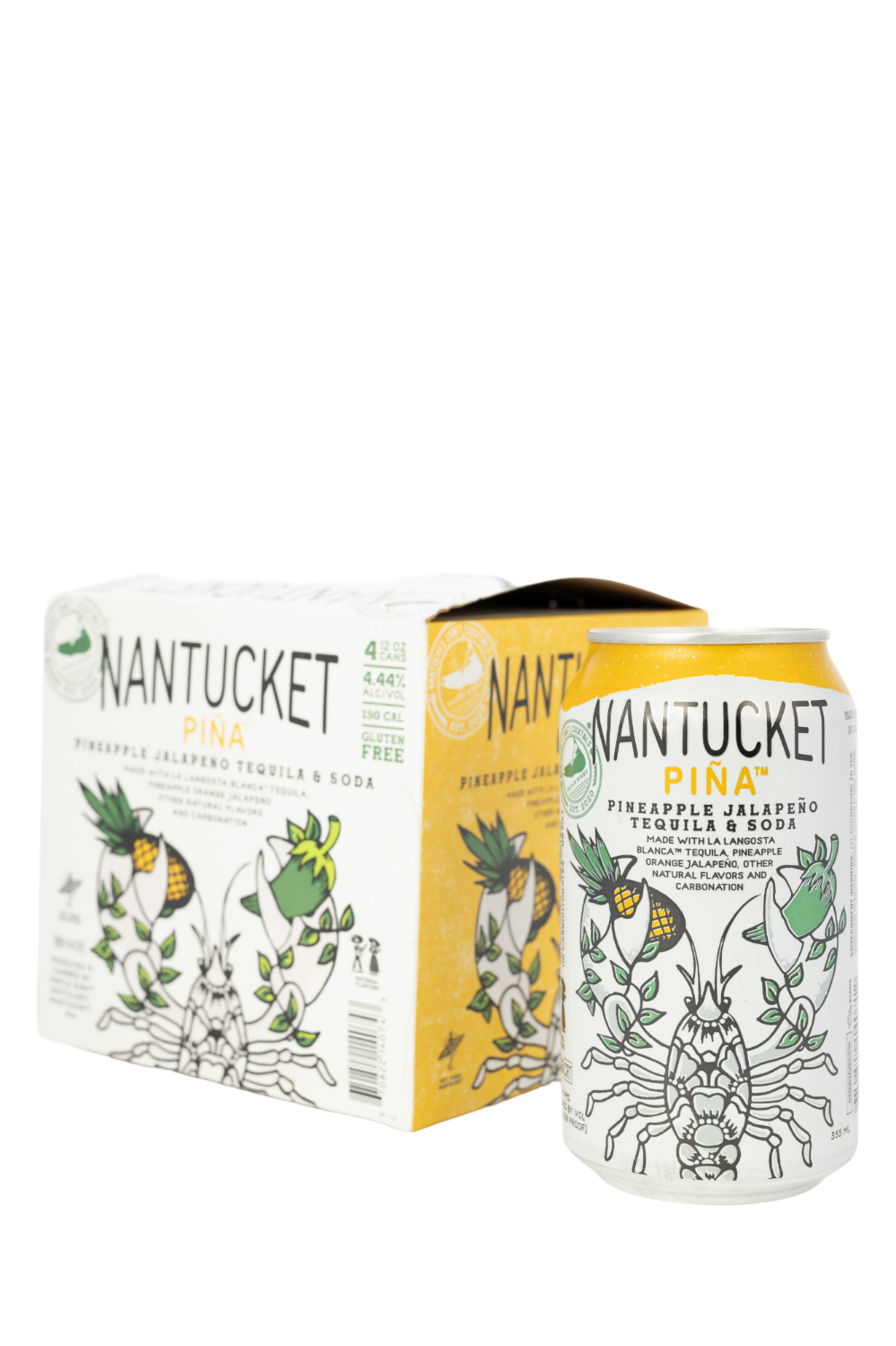 Nantucket Piña - Tequila Pineapple Jalapeño Soda - 4pack Can